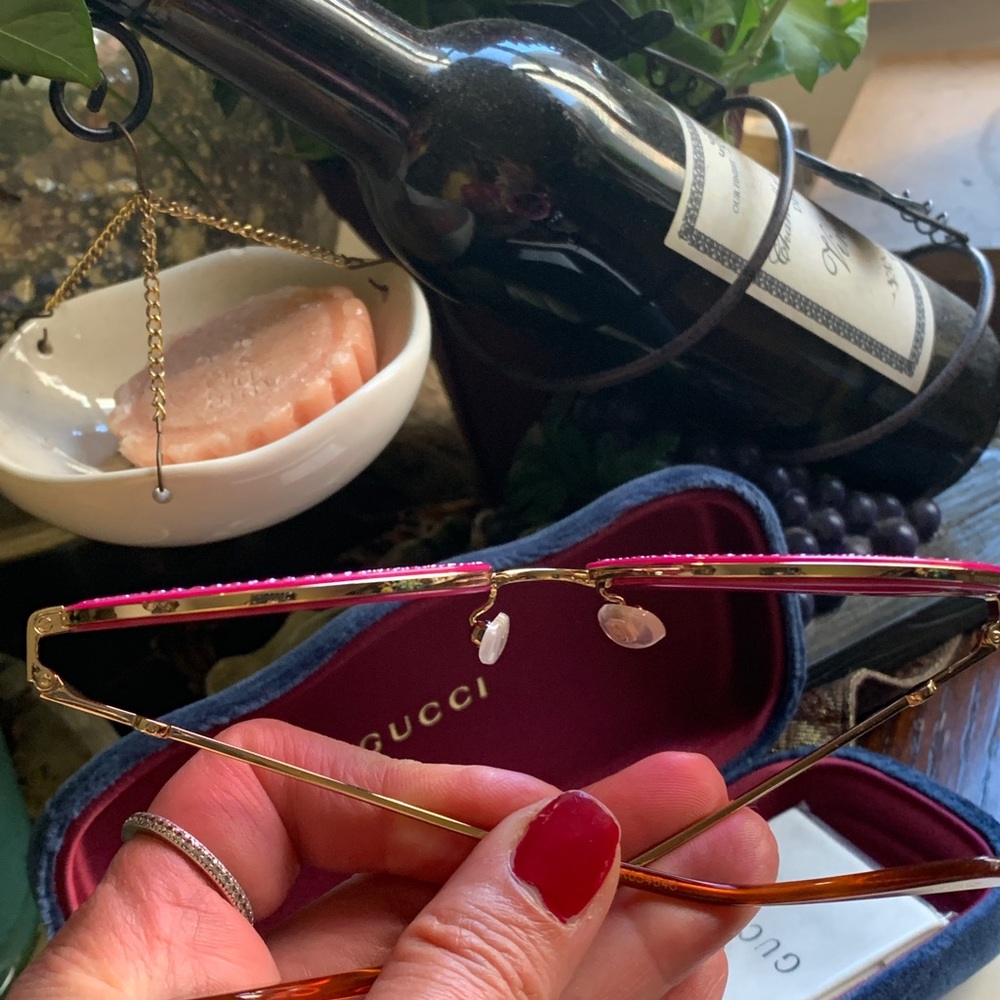 SOLD⛔️Authentic GUCCI 44 Round Crystals acetate/metal sunglasses - Picture 11 of 16